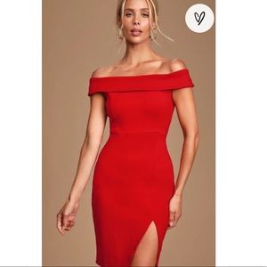 Lulus Red Bodycon Dress Medium